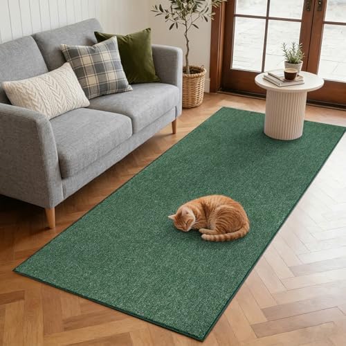 2x6 Green/White Runner Rug Non-Slip Washable by FinRe%CC%80cHome