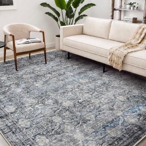 CHAMPLANT Washable Area Rug 10'x14' Boho Design Non-Shedding Easy Care Ideal - Image 2