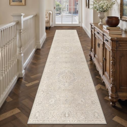 2'6x12 Beige Runner Rug Vintage Carpet by WondRg