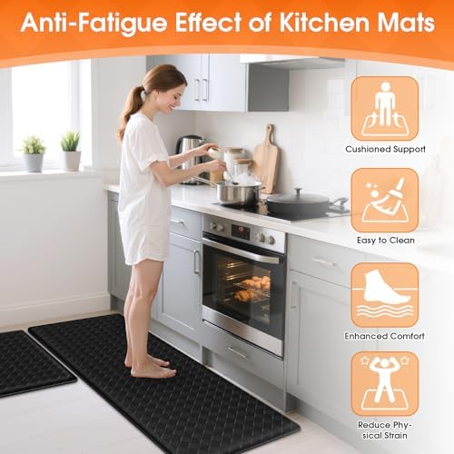 TranquilRelax 2-Piece Kitchen Mats, Cushioned Non-Slip Floor Mats - Image 4