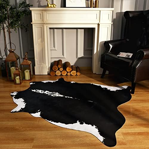 BENRON Faux Cowhide Rug, Cow Print Rug - Image 4