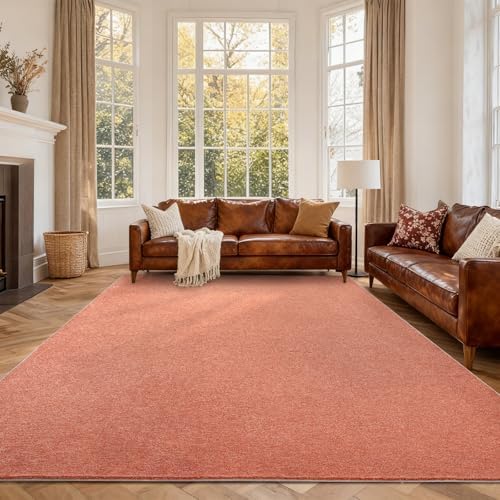 6x9 Large Orange/White Area Rug Non-Slip Washable by FinRe%CC%80cHome