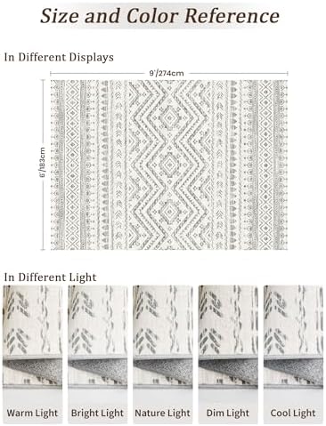 Miukiki 6x9 Area Rug Washable Non Slip Rug - Image 2