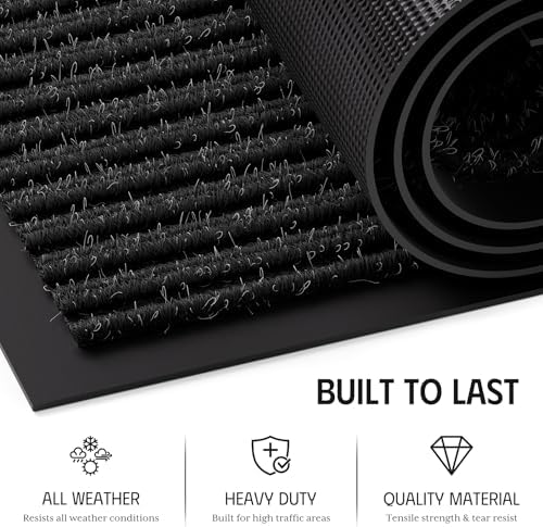 Front Door Mat 3' x 5', Low Profile Heavy Duty Door Mat Outside Entrance - Image 3