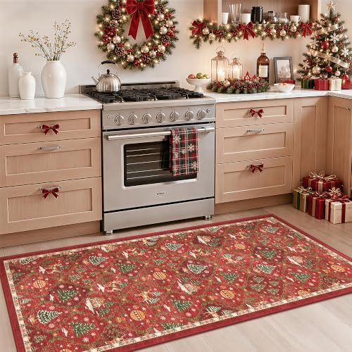 Christmas Runner Rug 2x6 for Hallway by Soalmost