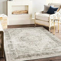 CHAMPLANT Area Rug 5'x7' Washable Rug Floral Khaki Traditional Floor Cover Thin by CHAMPLANT
