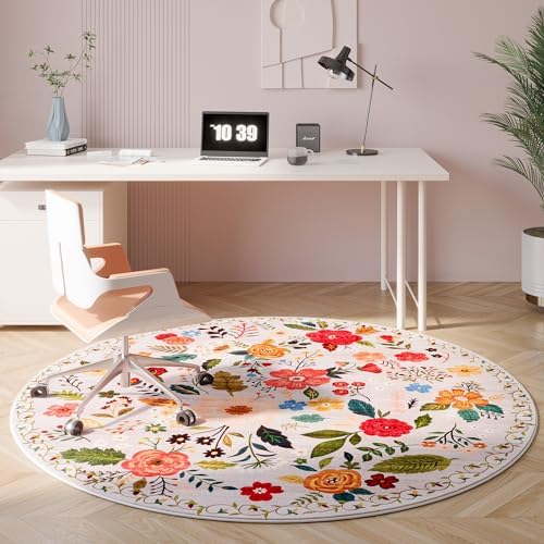 Rugcomf Round Area Rug 4ft Washable - Image 5