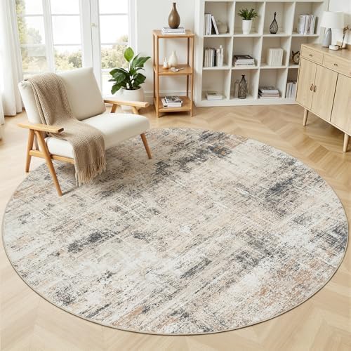 4ft Area Rug for Living Room, Abstract Washable Non-Slip Large Rugs by Lofus