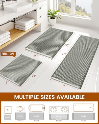 Smiry Waffle Bath Mat 72X24, Soft Absorbent Bathroom Rugs - Image 2