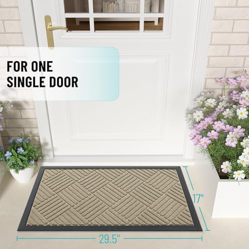 OLANLY Front Door Mat Outside Entrance, Waterproof Heavy-Duty Doormat - Image 2