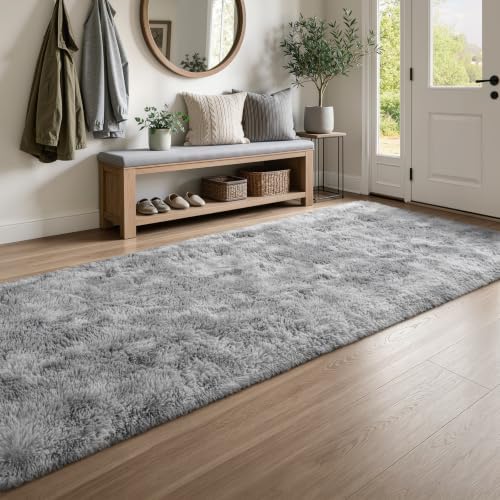 Deerhoo 3x10 Runner Rugs for Long Hallway Bedroom Kitchen, Light Grey - Image 4