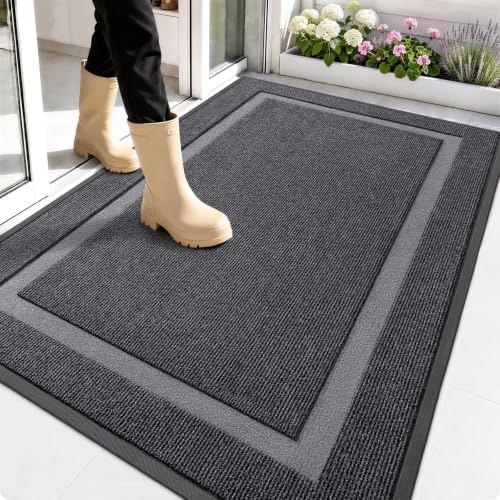 OLANLY Front Door Mat Outside 59x30, All-Season Heavy-Duty Rubber Doormat by OLANLY