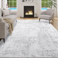 DUKINO 5x7 Area Rug for Living Room Soft Washable Abstract Rug, Light Grey by DUKINO