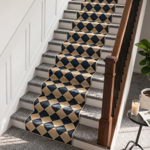Lahome Checkered Hallways Runner Rug Non Slip - Image 4