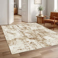 FMFUNCTEX 3x4 Washable Brown Beige Abstract Modern Area Rug by Fmfunctex