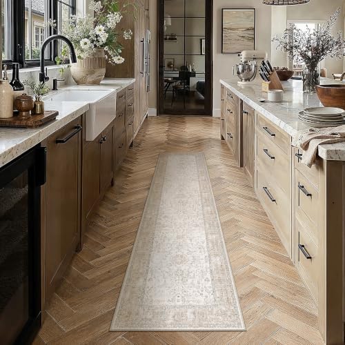 PureCozy 2x8 Beige Neutral Runner Rug - Image 2