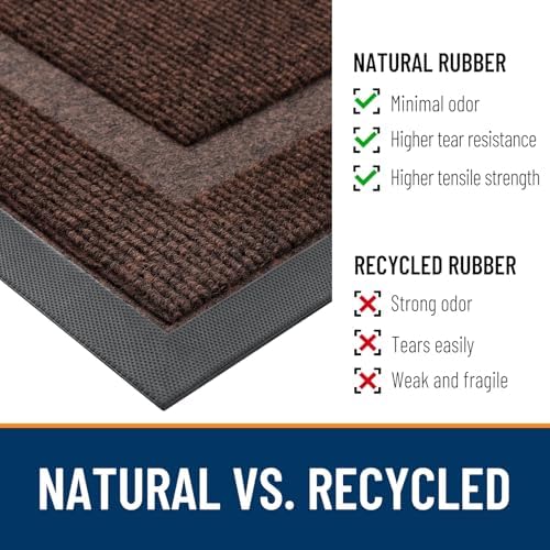 OLANLY Front Door Mat Outside 35x30, All-Season Heavy-Duty Rubber Doormat - Image 4