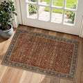 Washable Entryway Rug 2x3, Vintage Print Kitchen Bathroom Rugs Non Slip by Jainmy