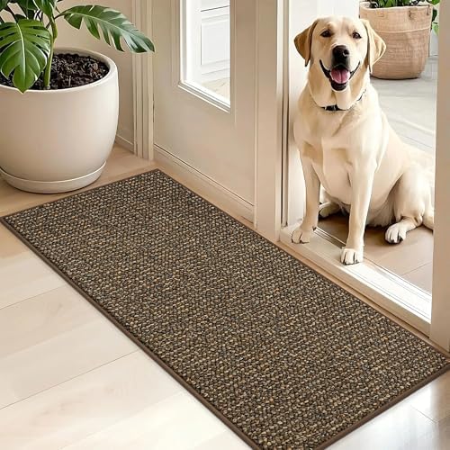 BEQHAUSE Dirt Trapper Door Mat 20" x 48", Non-Slip Washable Doormats by BEQHAUSE