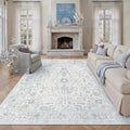 PureCozy Blue 9x12 Washable Area Rug by PureCozy