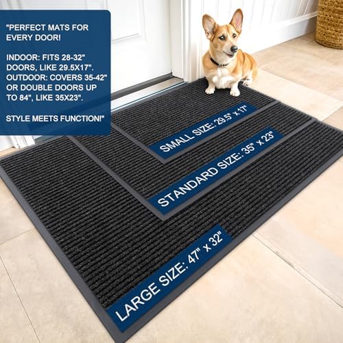 OLANLY 2-Pack Front Door Mats 59x23, Waterproof Heavy-Duty Doormats - Image 2