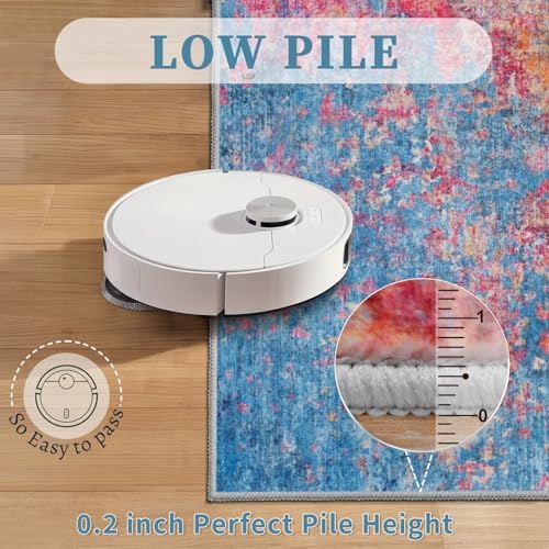 Colorful Abstract 5x7 Washable Area Rugs - Image 4