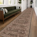 Hazo Haus Brown Washable 3x20 Extra Long Hallway Runner Rug, Neutral Boho Large by HazoHaus