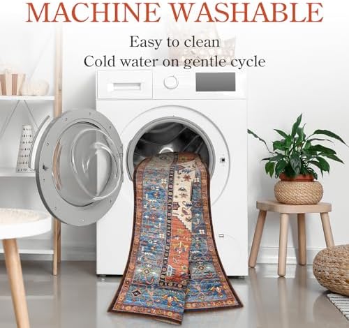 Lahome Boho Washable 4Ft Round Area Rug, Non-Slip Throw Untra-Thin Small Round - Image 6