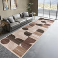 Soft Modern Geometric Abstract Machine Washable 2.7x10 Runner Rug by QDUIDU