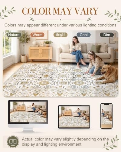 OLANLY 9x12 Washable Area Rug, Soft Non Slip Carpet - Image 2