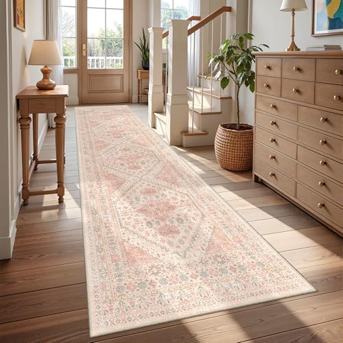 2.5x10 Kitchen Runner Rug Non Slip Vintage Washable Rugs by Restydon