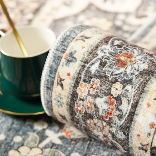 Soft 9FT Round Area Rugs for Living Room: Circle Rugs Machine Washable Rug - Image 4