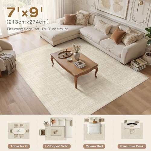 Nakagishi Neutral 7x9 Area Rugs - Image 5