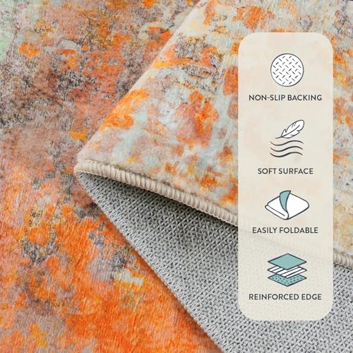 Lahome 2x4 Washable Runner Rug for Hallway, Non Slip Runner Rug, Easy Clean - Image 5