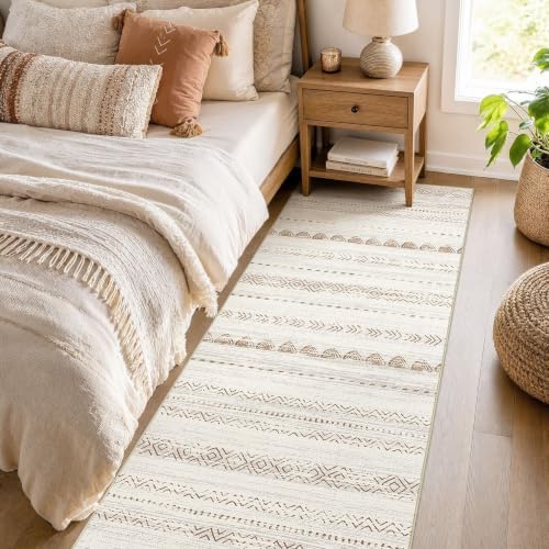 Nakagishi Runner Rug Kitchen Washable Rugs: 3x8 Non-Slip Boho Soft Modern Stain - Image 2