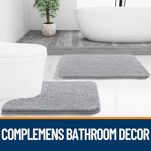 OLANLY Large Bathroom Rugs 44x32, Extra Soft Absorbent Chenille Bath Rugs - Image 7