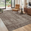 Washable Area Rug 5x7, Large Boho Living Room Rug, Dark Beige by TerradWafs