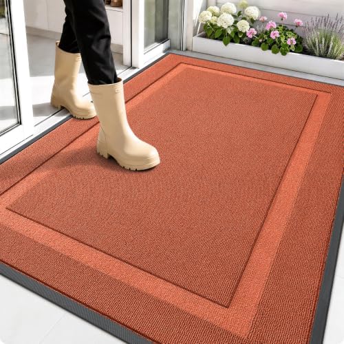 OLANLY Front Door Mat Outside 59x34, All-Season Heavy-Duty Rubber Doormat by OLANLY