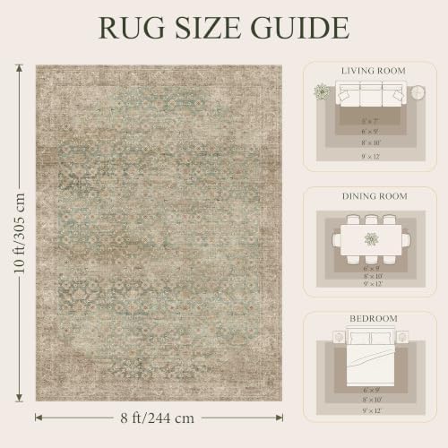 8x10 Washable Boho Area Rug - Image 2
