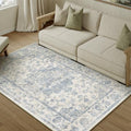 4x5 Blue Neutral Area Rug by WondRg