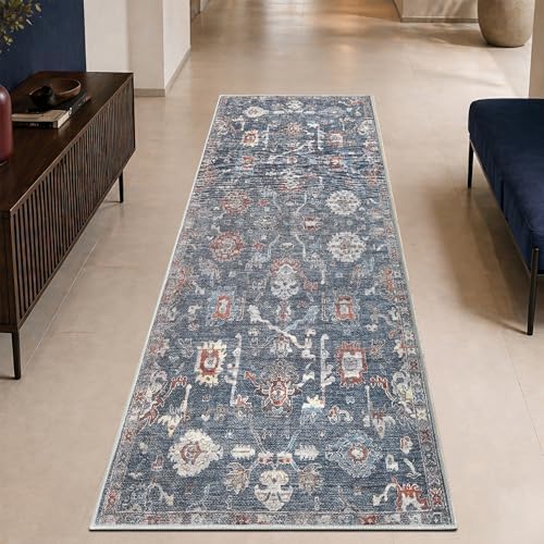 Keen Home Design Vintage Washable Runner Rug, Non-Slip Low Pile by KeenHomeDesign
