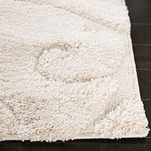 SAFAVIEH Florida Shag Square Rug 6'7", Soft Plush Cream SG455-1111 - Image 5