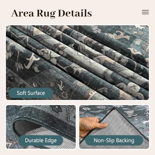 6x9 Ft Large Area Rugs for Living Room, Soft Non-Slip Machine Washable Rug - Image 6