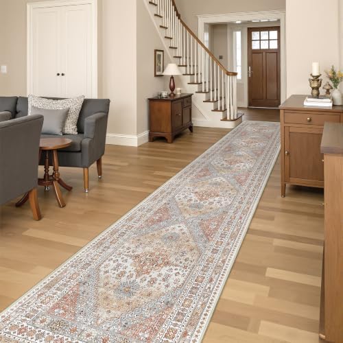Washable Runner Rug 2.5x16, Non-Slip Long Kitchen Rugs by Restydon