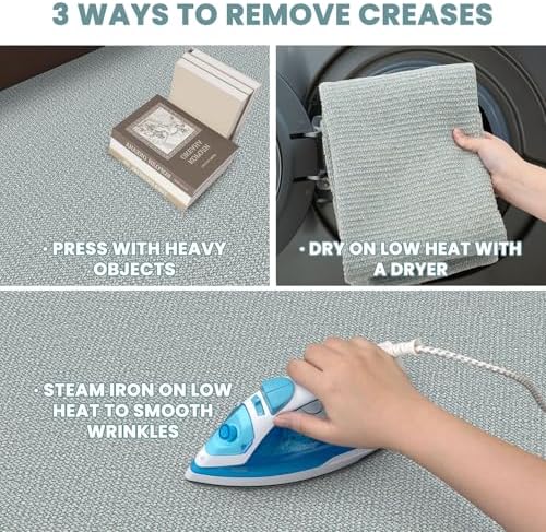 EARTHALL Washable Runner Rug, Non Slip Foyer Runner, 3x6 Ft, Turquoise/Gray - Image 5