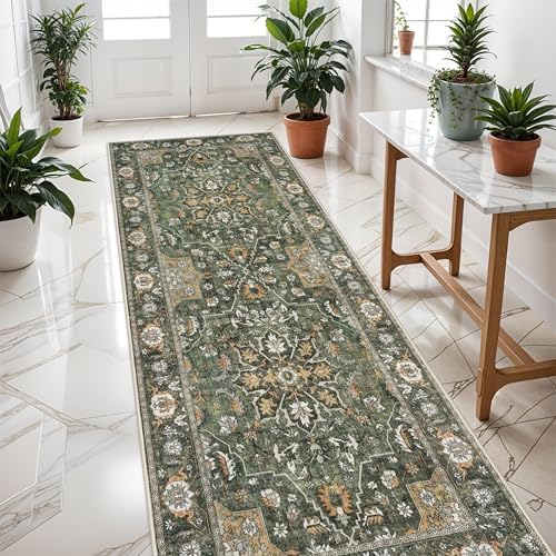 Washable 3x8 Hallway Runner Rug - Image 2