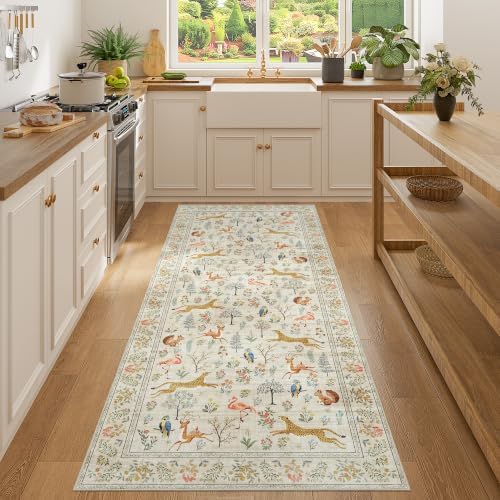 DUKINO 3x7 Hallway Runner Rug, Non Slip Animal Kitchen Runner Rug - Image 4