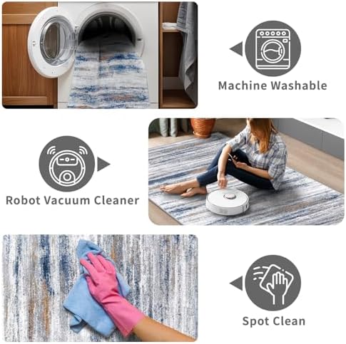 4x12 Runner Rug for Wide Hallway: Long Washable Runners for Entryway Living - Image 3