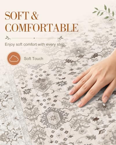 OLANLY 9x12 Washable Area Rug, Soft Non Slip Carpet - Image 4