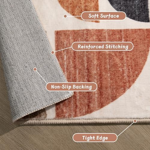 MUJOO Boho Rug Washable, 4x6.5 Area Rugs - Image 4